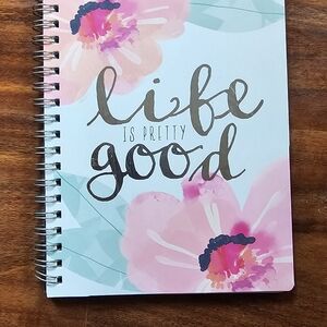 Floral Spiral Notebook - Pink and Blue